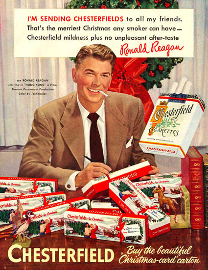 Chesterfield Ronald Reagan To My Friends 1952 | Vintage Ad and Cover Art 1891-1970