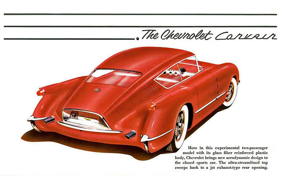 Chevrolet Corvair Red Glass Fiber Body 1954 | Vintage Cars 1891-1970