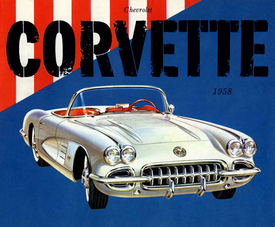 Chevrolet Corvette 1958 Silver Red Blue | Vintage Cars 1891-1970