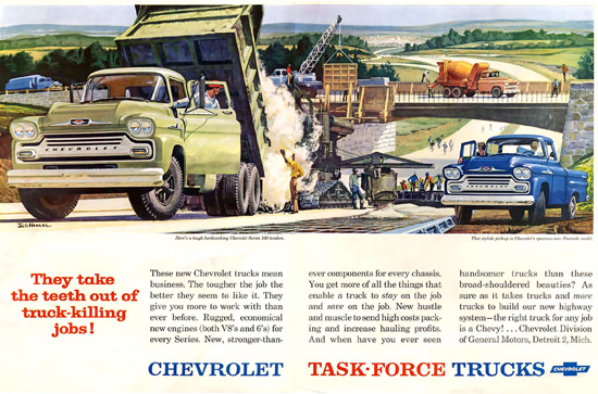 Chevrolet Task Force Trucks Detroit 1958 | Vintage Cars 1891-1970