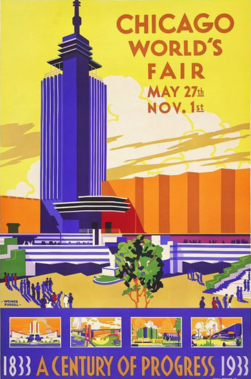 Chicago Worlds Fair Century Of Progress 1933 Y | Vintage Ad and Cover Art 1891-1970