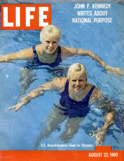 Chris von Saltza and Lynn Burke 22 Aug 1960 Copyright Life Magazine | Life Magazine Color Photo Covers 1937-1970