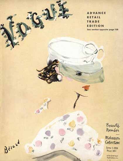 Christian Berard Vogue Cover 1935-06-01 Copyright | Vogue Magazine Graphic Art Covers 1902-1958