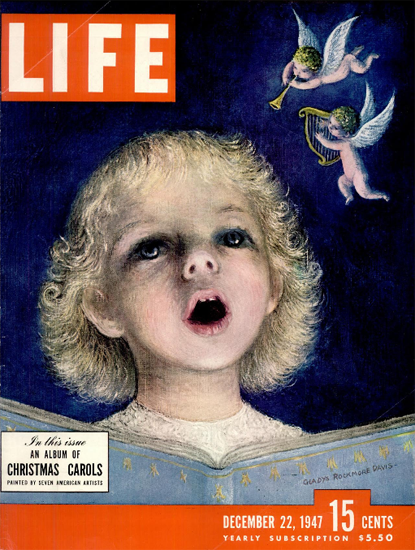 Christmas Carols 22 Dec 1947 Copyright Life Magazine | Life Magazine Color Photo Covers 1937-1970