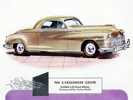 Chrysler Coupe 1946 Royal Windsor Saragota | Vintage Cars 1891-1970