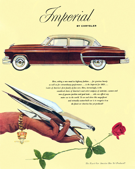 Chrysler Imperial 1953 Rose | Vintage Cars 1891-1970