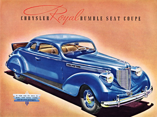 Chrysler Royal Rumble Seat Coupe 1938 | Vintage Cars 1891-1970