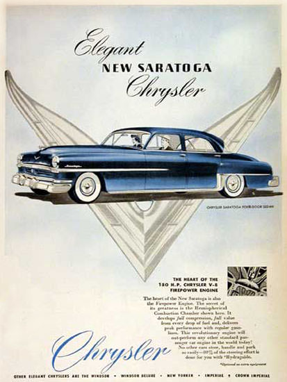 Chrysler Saratoga 1952 Elegant Blue | Vintage Cars 1891-1970