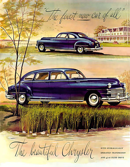 Chrysler The Beautiful Blue 1946 | Vintage Cars 1891-1970