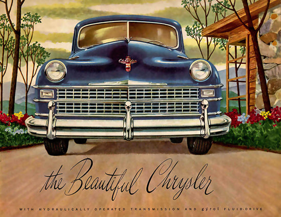 Chrysler The Beautyful Fluid-Drive Blue | Vintage Cars 1891-1970