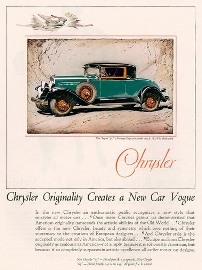 Chrysler Vogue Automobile Originality Creates | Vintage Cars 1891-1970