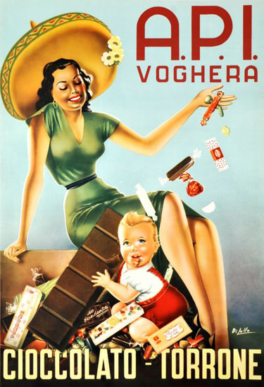 CioccolatoTorrone API Voghera 1950 Italy | Vintage Ad and Cover Art 1891-1970