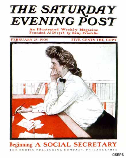 Clarence F Underwood Artist Saturday Evening Post 1905_02_25 | The Saturday Evening Post Graphic Art Covers 1892-1930