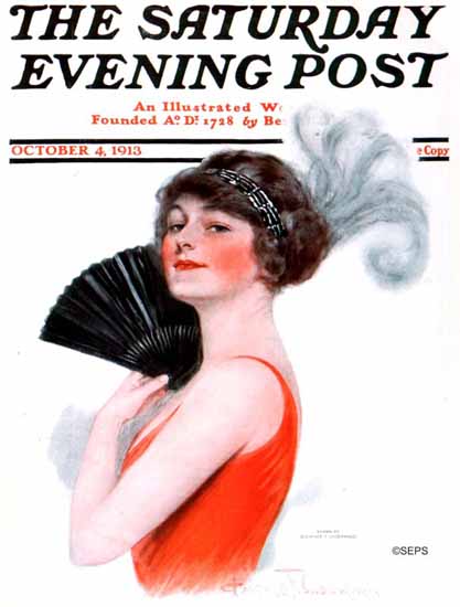 Clarence F Underwood Cover Artist Saturday Evening Post 1913_10_04 | The Saturday Evening Post Graphic Art Covers 1892-1930