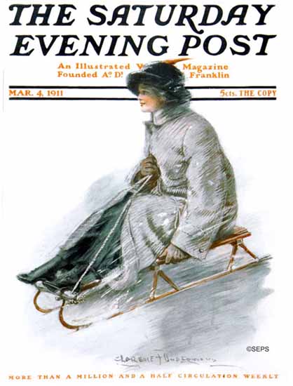 Clarence F Underwood Saturday Evening Post 1911_03_04 | The Saturday Evening Post Graphic Art Covers 1892-1930