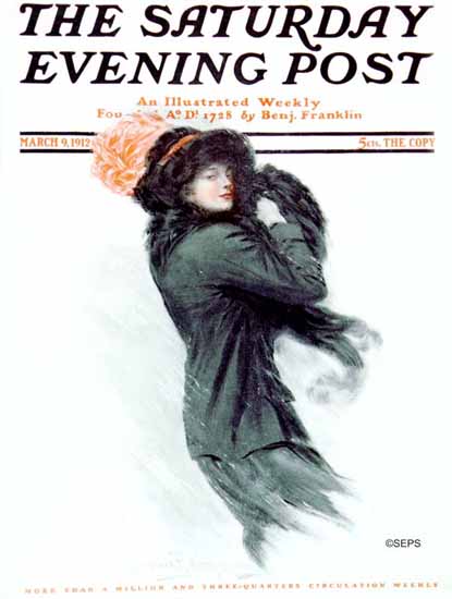 Clarence F Underwood Saturday Evening Post 1912_03_09 | The Saturday Evening Post Graphic Art Covers 1892-1930