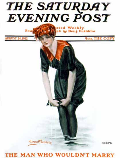 Clarence F Underwood Saturday Evening Post 1912_08_24 | The Saturday Evening Post Graphic Art Covers 1892-1930