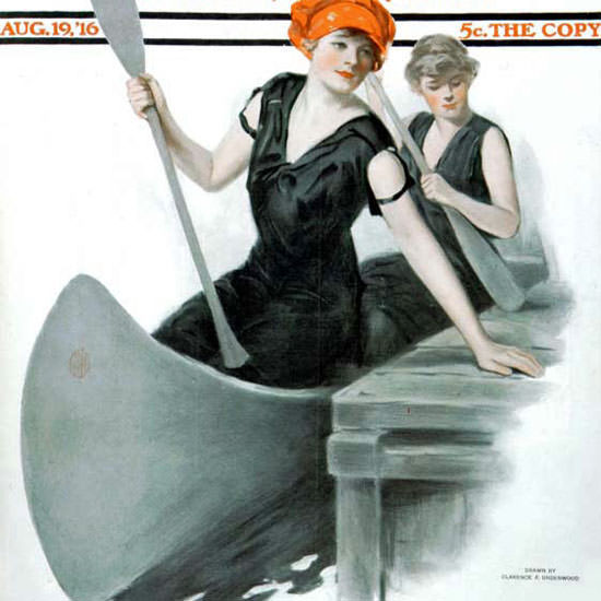 Clarence F Underwood Saturday Evening Post 1916_08_19 Copyright crop | Best of 1891-1919 Ad and Cover Art