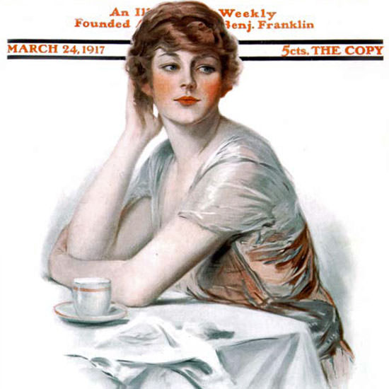 Clarence F Underwood Saturday Evening Post 1917_03_24 Copyright crop | Best of 1891-1919 Ad and Cover Art