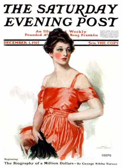 Clarence F Underwood Saturday Evening Post 1917_12_01 | The Saturday Evening Post Graphic Art Covers 1892-1930