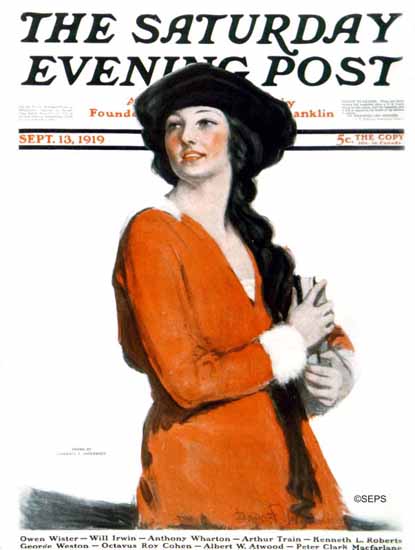 Clarence F Underwood Saturday Evening Post 1919_09_13 | The Saturday Evening Post Graphic Art Covers 1892-1930