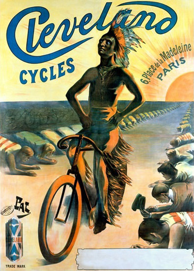 Cleveland Cycles Indian Paris Jean De Paleologue | Vintage Travel Posters 1891-1970