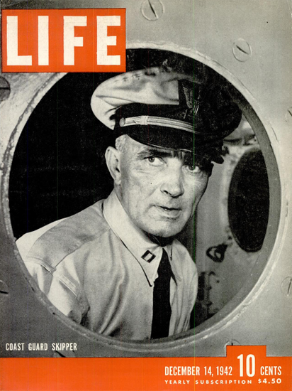 Coast Guard Skipper 14 Dec 1942 Copyright Life Magazine | Life Magazine BW Photo Covers 1936-1970