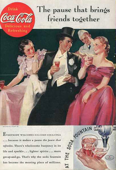 Coca-Cola Ball Gown 1935 | Sex Appeal Vintage Ads and Covers 1891-1970