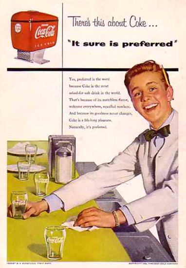 Coca-Cola Barmen 1954 | Sex Appeal Vintage Ads and Covers 1891-1970