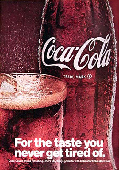 Coca-Cola Bottle 1967 The Taste | Vintage Ad and Cover Art 1891-1970