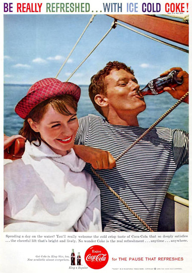 Coca-Cola Coke Sailing 1959 | Vintage Ad and Cover Art 1891-1970