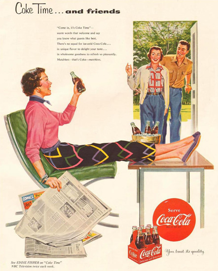 Coca-Cola Coke Time Eddie Fisher NBC 1954 | Vintage Ad and Cover Art 1891-1970