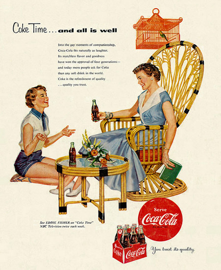 Coca-Cola Coke Time NBC Eddie Fisher 1954 | Vintage Ad and Cover Art 1891-1970