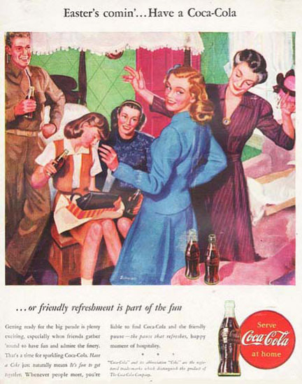 Coca-Cola Easter Is Coming Have A Coke | Vintage Ad and Cover Art 1891-1970