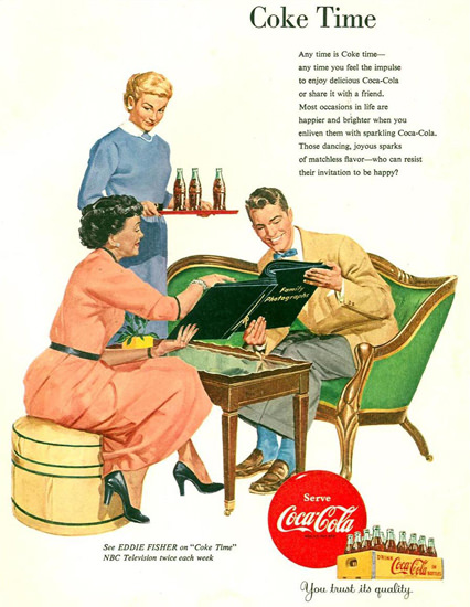 Coca-Cola Eddie Fisher NBC Coke Time 1954 | Vintage Ad and Cover Art 1891-1970