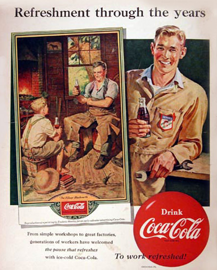 Coca-Cola For Generations Of Workers | Mad Men Art | Vintage Ad Art ...
