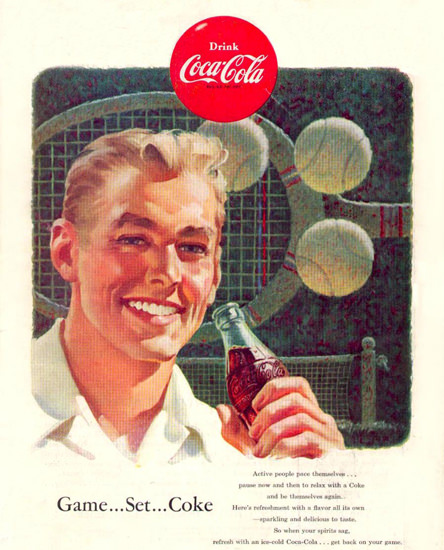 Coca-Cola Game Set Coke Tennis 1953 | Sex Appeal Vintage Ads and Covers 1891-1970