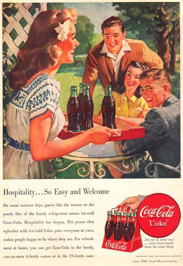 Coca-Cola Hospitality So Easy-To-Carry | Vintage Ad and Cover Art 1891-1970