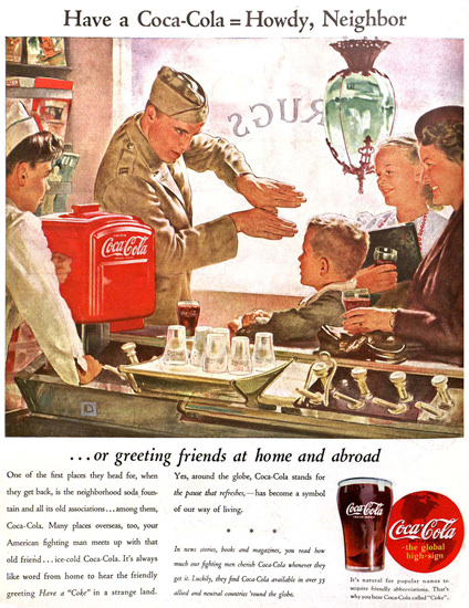 Coca-Cola Howdy Neighbor Have A Coke | Vintage Ad and Cover Art 1891-1970