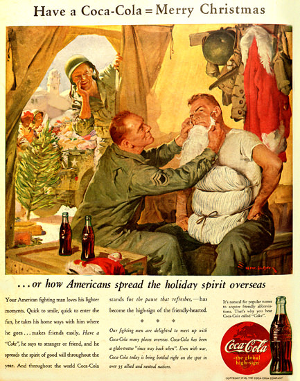 Coca-Cola Merry Christmas Overseas Have Coke | Vintage War Propaganda Posters 1891-1970