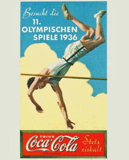 Coca-Cola Olympic Games Berlin Germany 1936 | Vintage Ad and Cover Art 1891-1970