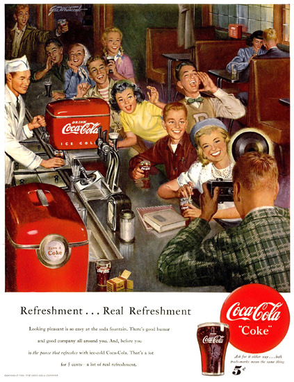 Coca-Cola Photographer Coke 1950 | Mad Men Art | Vintage Ad Art Collection