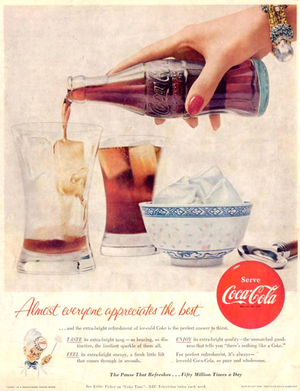 Coca-Cola Taste Feel Enjoy 1955 | Vintage Ad and Cover Art 1891-1970