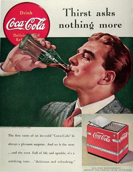 Coca-Cola Thirst Asks Nothing More 1939 | Vintage Ad and Cover Art 1891-1970