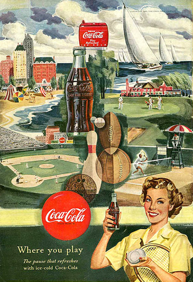 Coca-Cola Where You Play Sports | Vintage Ad and Cover Art 1891-1970