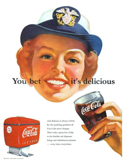 Coca-Cola You Bet Ice Cold Coke | Vintage Ad and Cover Art 1891-1970