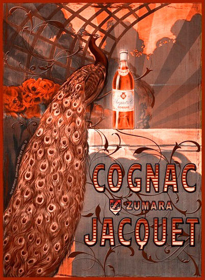 Cognac Jacquet Peacock Red | Vintage Ad and Cover Art 1891-1970