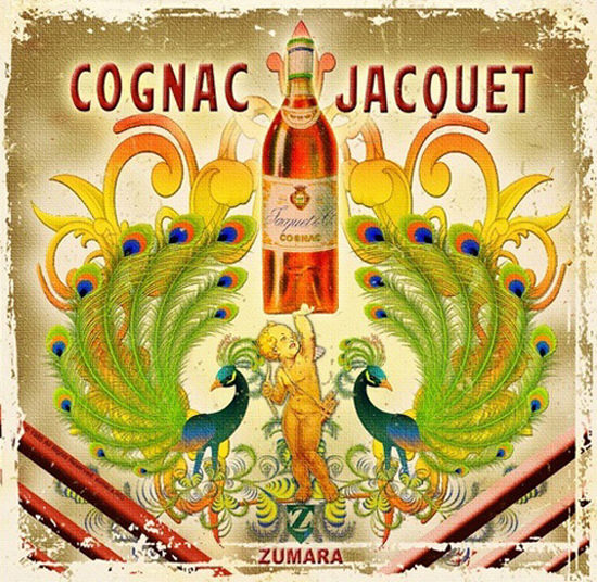 Cognac Jacquet Peacock | Vintage Ad and Cover Art 1891-1970