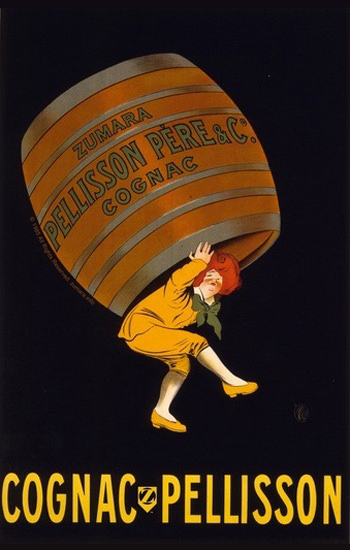 Cognac Pellisson Pere Barrel | Vintage Ad and Cover Art 1891-1970