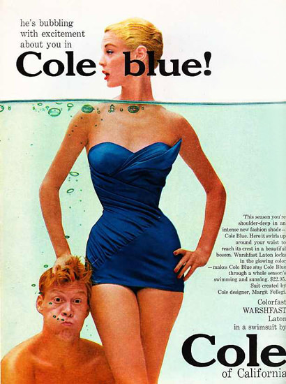 Cole Swim Suit Cole Blue Of California | Sex Appeal Vintage Ads and Covers 1891-1970